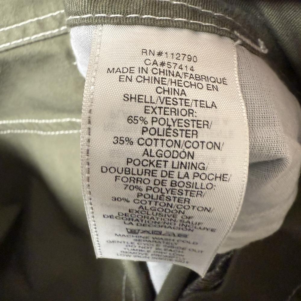 True Religion Bobbi Baggy Cargo Joggers Women 26 Green Contrast Stitch 600321R4 - Picture 8 of 9